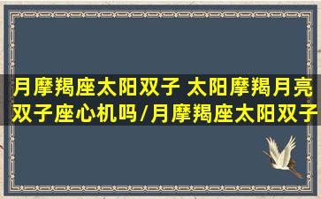 月摩羯座太阳双子 太阳摩羯月亮双子座心机吗/月摩羯座太阳双子 太阳摩羯月亮双子座心机吗-我的网站